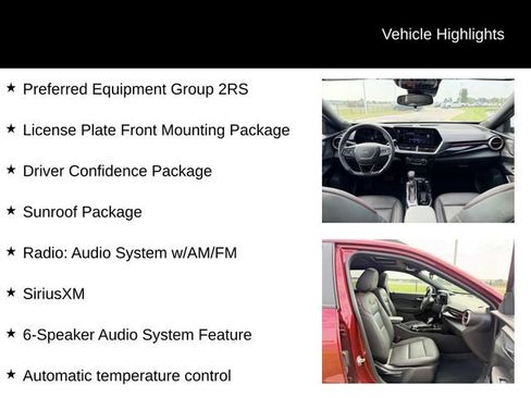 Used 2024 Chevrolet Trax RS w/ Sunroof Package FWD image 12