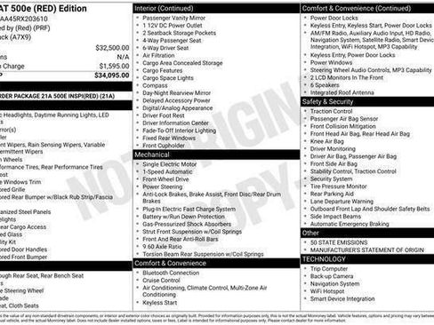 Used 2024 FIAT 500 e (RED) image 4