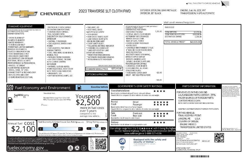 Used 2023 Chevrolet Traverse LT FWD image 11