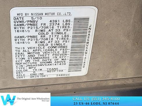 Used 2010 Nissan Rogue S w/ 360 Degree Value Pkg image 20