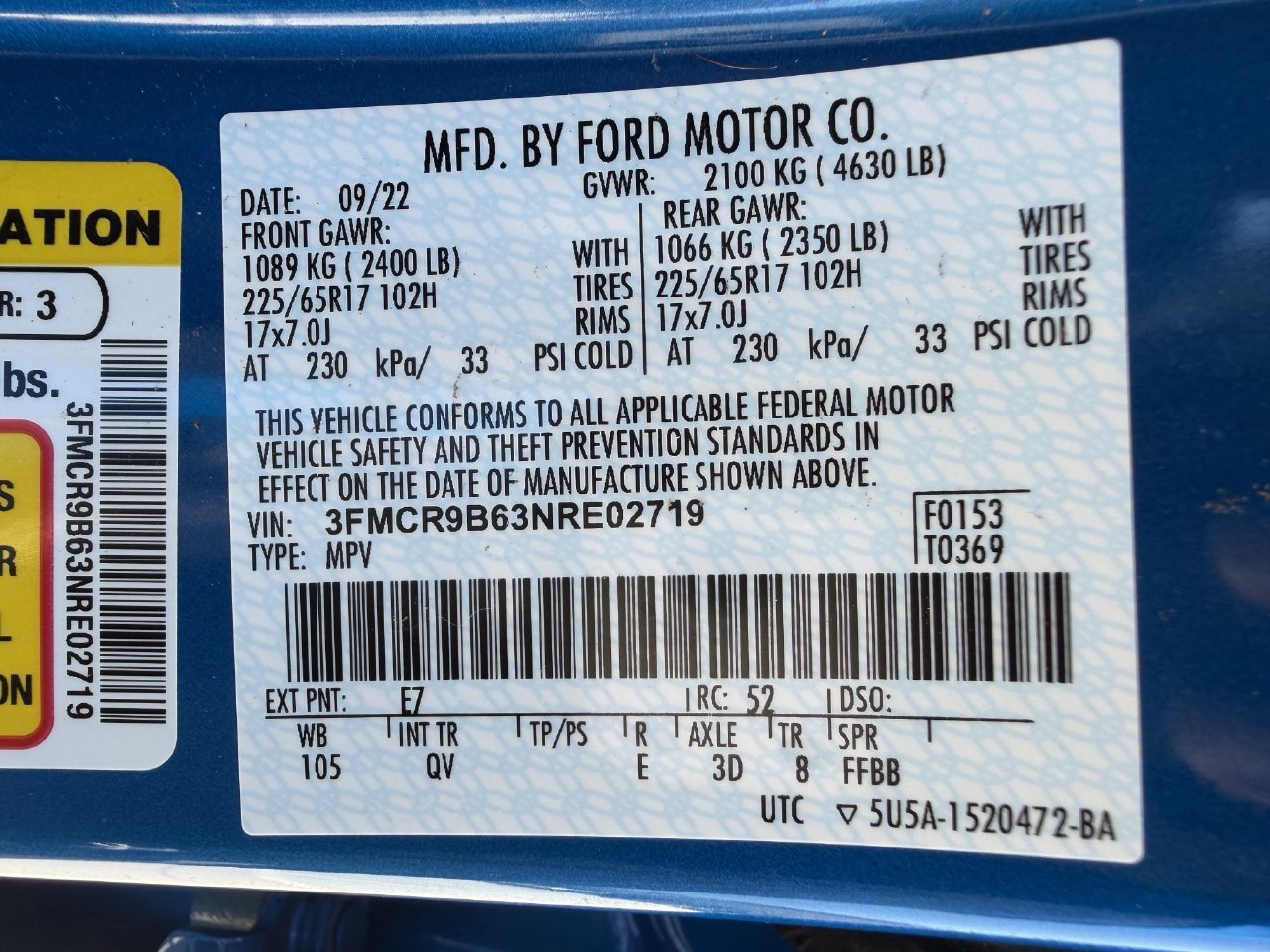 Used 2022 Ford Bronco Sport Big Bend w/ Convenience Package AWD/4WD image 28