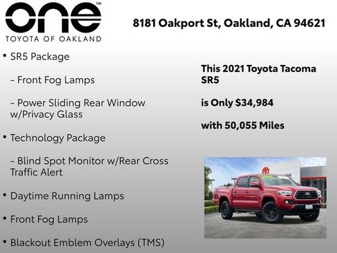 Certified 2021 Toyota Tacoma SR5 w/ Technology Package AWD/4WD image 12