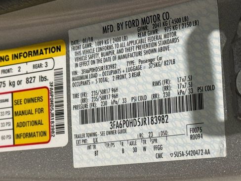 Used 2018 Ford Fusion SE w/ Fusion SE Technology Package image 42