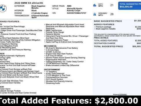 Used 2022 BMW X4 xDrive30i image 3