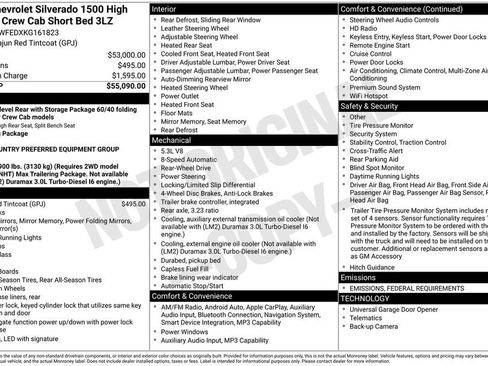 Used 2019 Chevrolet Silverado 1500 High Country image 6