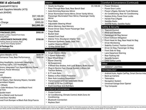 Used 2023 BMW i4 eDrive40 w/ Premium Package image 12