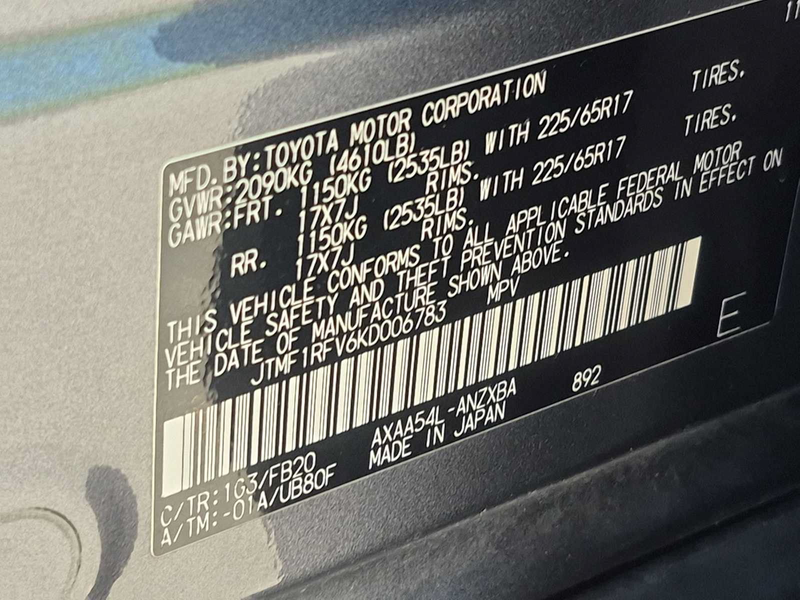 Used 2019 Toyota RAV4 LE w/ All Weather Liner Package AWD/4WD image 25