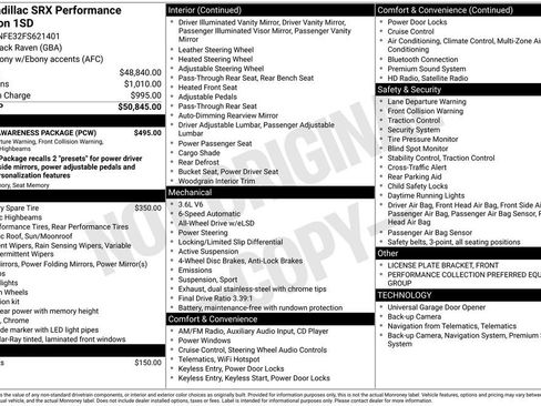 Used 2015 Cadillac SRX Performance w/ Driver Awareness Package image 24