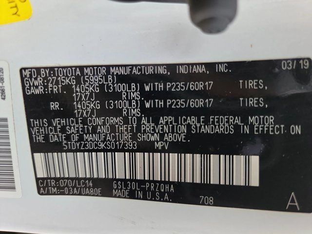 Used 2019 Toyota Sienna XLE w/ XLE Navigation Package FWD image 29