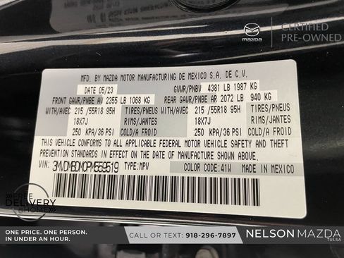 Certified 2023 MAZDA CX-30 AWD 2.5 S w/ Premium Package image 55