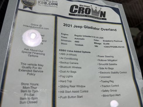 Used 2021 Jeep Gladiator Overland AWD/4WD image 40