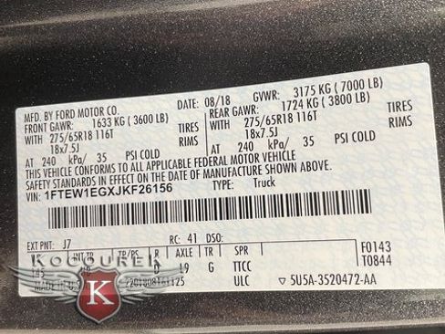 Used 2018 Ford F150 Lariat w/ Equipment Group 502A Luxury image 27