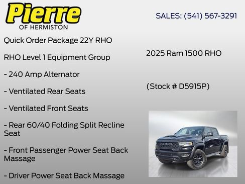 Used 2025 RAM 1500 RHO w/ RHO Level 1 Equipment Group AWD/4WD image 6