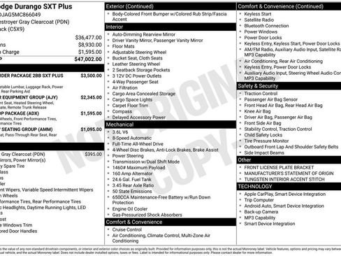Used 2021 Dodge Durango SXT AWD/4WD image 4
