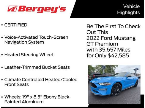 Used 2022 Ford Mustang GT Premium w/ Equipment Group 401A RWD image 5