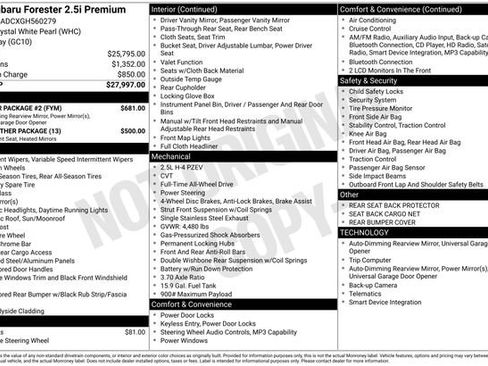 Used 2016 Subaru Forester 2.5i Premium w/ Popular Package #2 image 17
