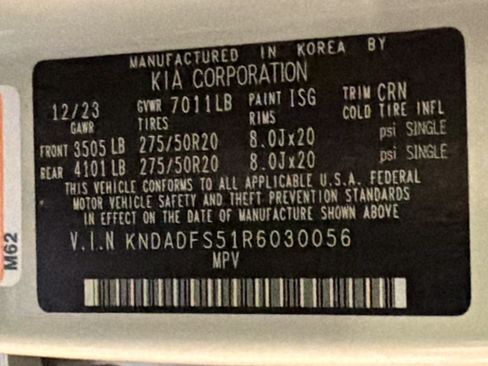 Used 2024 Kia EV9 Land AWD/4WD image 12