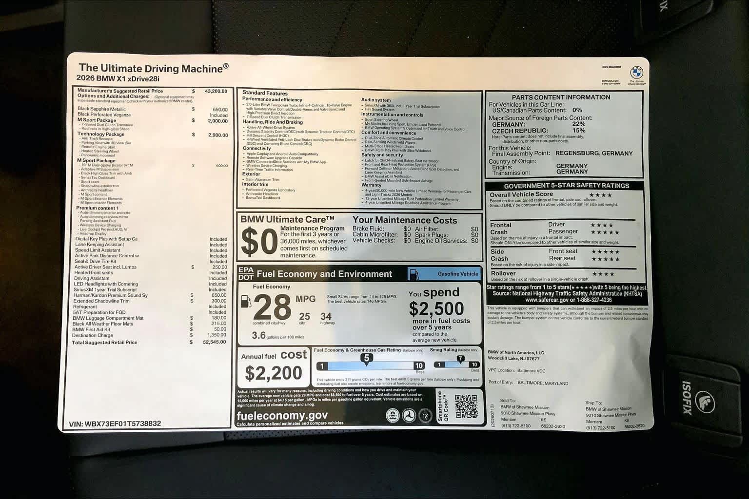 New 2026 BMW X1 xDrive28i w/ Technology Package AWD/4WD image 21