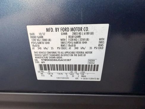 Used 2018 Ford Explorer XLT w/ Equipment Group 202A AWD/4WD image 50
