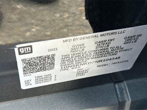 Used 2022 Chevrolet Tahoe LT w/ Luxury Package image 58