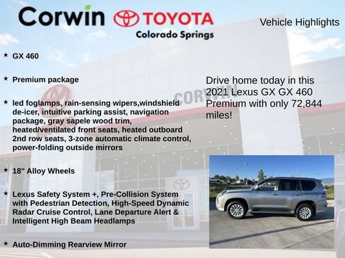 Used 2021 Lexus GX 460 Premium w/ Premium Package AWD/4WD image 6