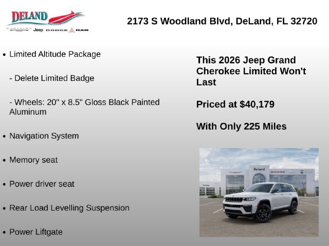 New 2026 Jeep Grand Cherokee Limited w/ Limited Altitude Package AWD/4WD image 15