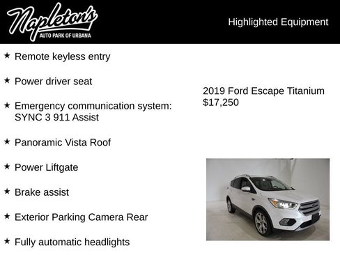 Used 2019 Ford Escape Titanium FWD image 16