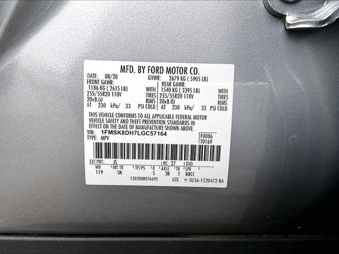 Certified 2020 Ford Explorer XLT w/ Equipment Group 202A image 21