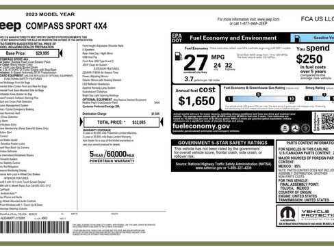 Used 2023 Jeep Compass Sport AWD/4WD image 33