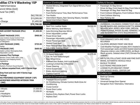 New 2026 Cadillac CT4 V Blackwing w/ LPO, Bronce Accent Package image 3