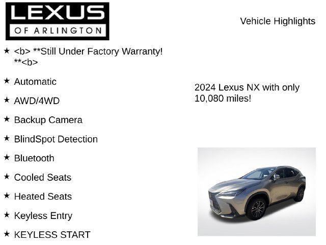 Used 2024 Lexus NX 350 AWD image 8