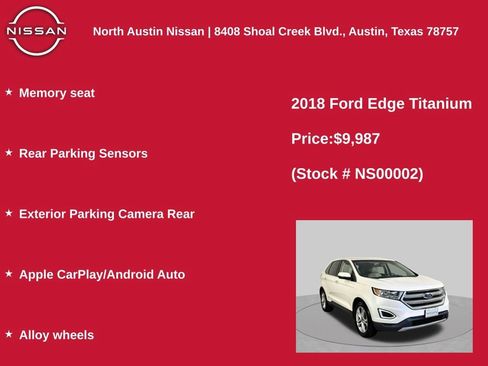 Used 2018 Ford Edge Titanium w/ Technology Package FWD image 11