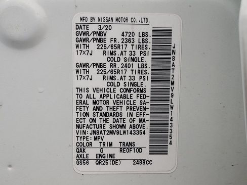 Used 2020 Nissan Rogue S AWD/4WD image 33