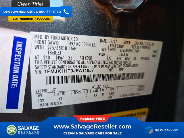 Used 2018 Ford Expedition Max XLT w/ Equipment Group 201A RWD image 16