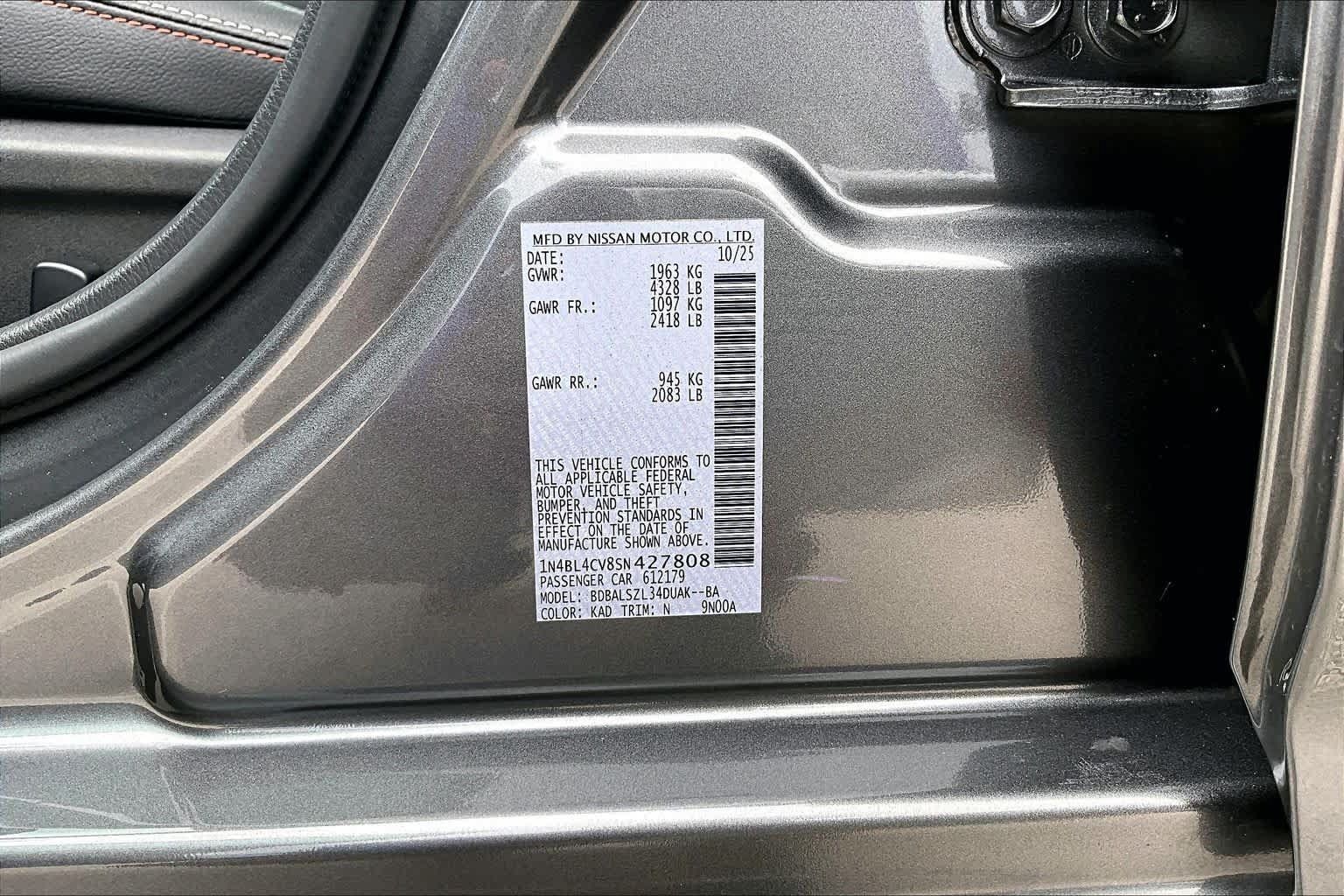 Used 2025 Nissan Altima 2.5 SR w/ SR Premium Package FWD image 34