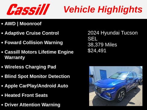 Used 2024 Hyundai Tucson SEL w/ Convenience Package AWD/4WD image 3