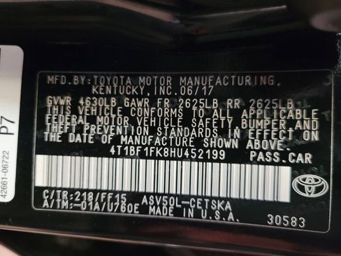 Used 2017 Toyota Camry SE FWD image 33