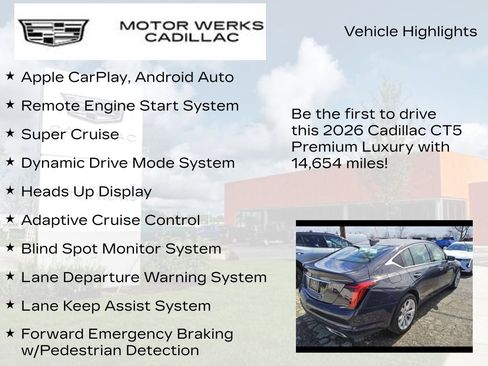 Used 2026 Cadillac CT5 Premium Luxury w/ Technology Package AWD/4WD image 9