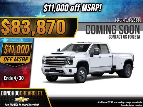 New 2026 Chevrolet Silverado 3500 High Country AWD/4WD image 1