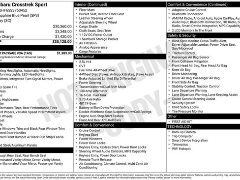Certified 2025 Subaru Crosstrek 2.5i Sport w/ Popular Package #3A AWD/4WD image 35