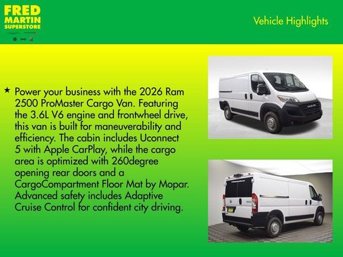 New 2026 RAM ProMaster 2500 w/ Convenience Group image 8