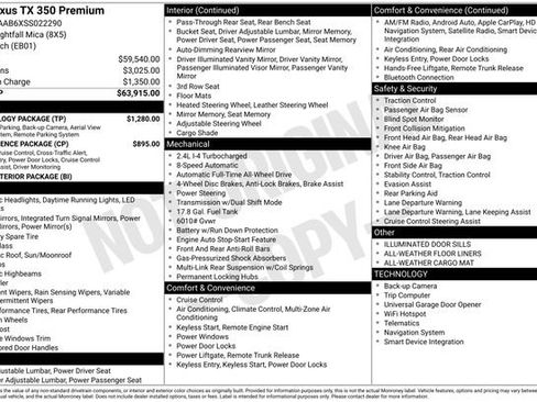 Used 2025 Lexus TX 350 AWD w/ Technology Package image 1