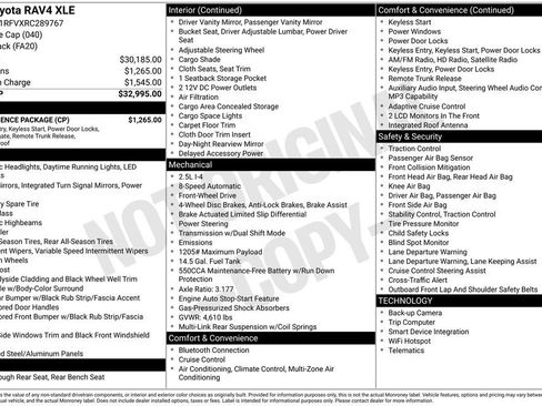 Used 2024 Toyota RAV4 XLE w/ Convenience Package FWD image 37