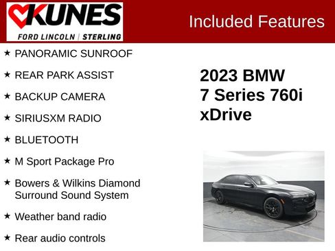 Used 2023 BMW 760i xDrive w/ Executive Package AWD/4WD image 3