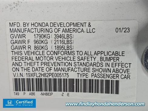 Certified 2023 Honda Civic Sport image 13