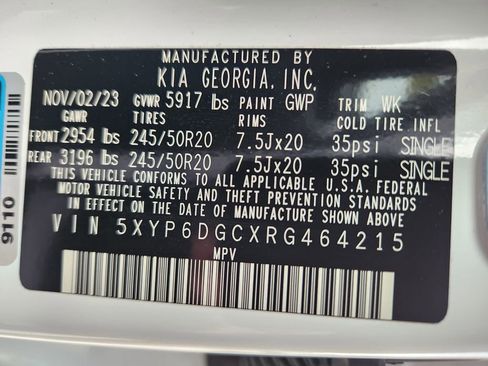 Certified 2024 Kia Telluride S w/ S Sunroof Package AWD/4WD image 32
