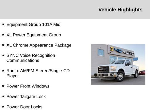 Used 2016 Ford F150 XL w/ Equipment Group 101A Mid image 2