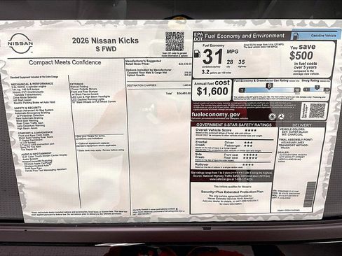 New 2026 Nissan Kicks S FWD image 71