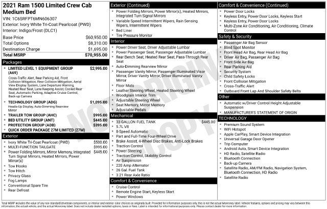 Used 2021 RAM 1500 Limited AWD/4WD image 3
