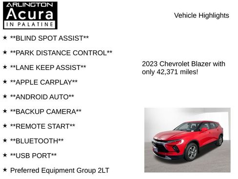 Used 2023 Chevrolet Blazer LT w/ Driver Confidence Package image 7